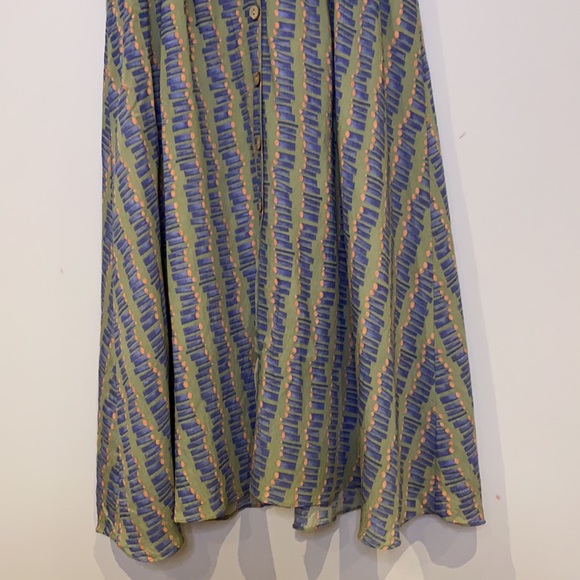 Vintage midi dress with lace collar in size Small - Picture 8 of 9